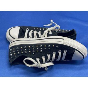 Converse All Star Lo Tops Gold and Silver Studded Size 7 Women's / 5.5 Men's